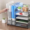 Marbrasse 5-Tier Paper Letter Tray Organizer with Drawer and Pen