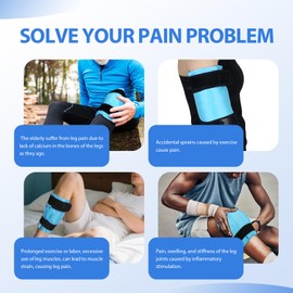 Ice Bag Knee Bolsa Hielo Knee Easy to Use Ice Bag Ice Pocket Reusable Knee Brace Knee Brace for Men or Women (Blue)