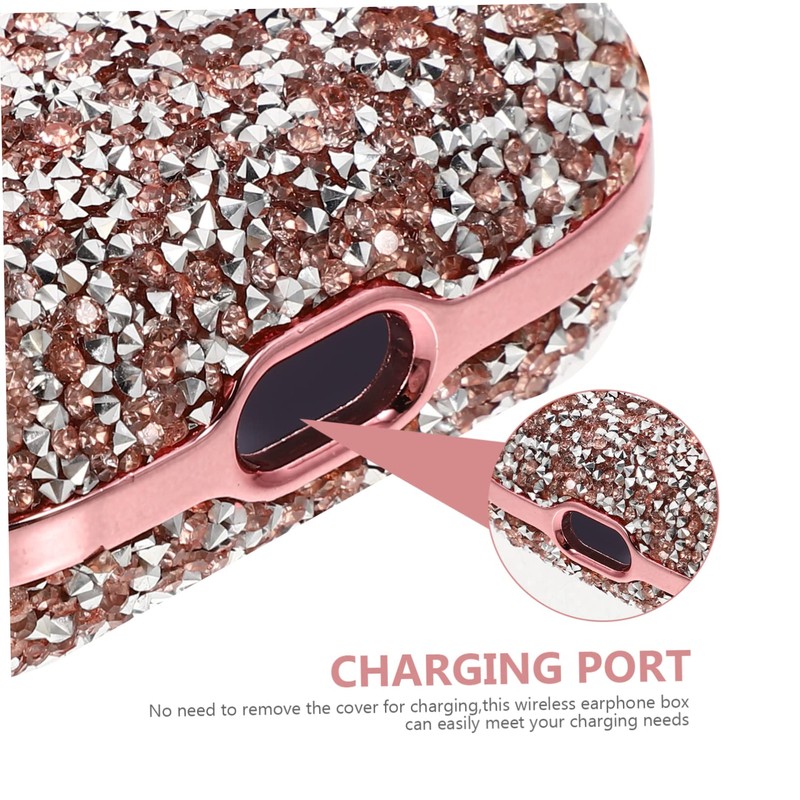 CAXUSD Elegant Rhinestone Earphone Case for Pro Stylish Headset Protector