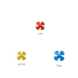 Propeller Blade, 10 Four-Blade propellers Suitable for DIY Science and Toys 2mm-axis Propeller of Miniature Direct Current Motor Closely Matched with 130 Motor Propeller Props wurenji (red)