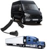 7 Pin Trailer Plug With 98.4in Spring Extension Cable 12V