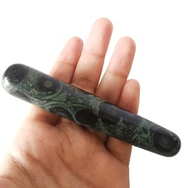 Lovionus89 Scraping Facial Massage Tools, Crystal Jade Gua Sha Handmade SPA Massage Wand for Acupuncture Therapy Stick Point Treatment, Kambaba Jasper