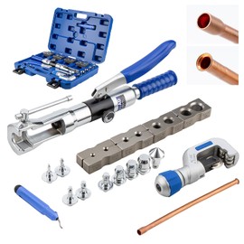Hydraulic Flaring Tool Kit for 3/16 to 7/8 inch and Swaging Tools Soft HAVE Copper Tube Extrusion Type Water Gas Line Automotive Plumbing,Not for Brakeline Fuel Transmission Brake Line