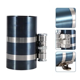 EVGATSAUTO Engine Piston Ring Compressor Tool Piston Ring Installation Tool Removal Tool Ratchet Piston Installation Tool (4 Inches)