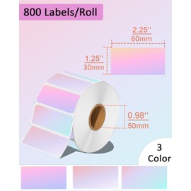 Joatuxul 2.25 x 1.25 Thermal Labels, Self-Adhesive Address Shipping Barcode Thermal Stickers,Thermal Printer Labels Compatible with Rollo & Zebra & MUNBYN, 800 Labels for Printer, Fantasy Purple