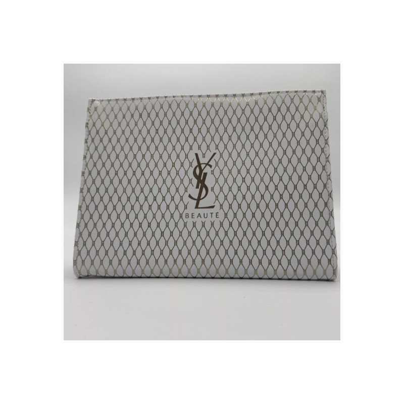 Yeves Saint Laurent Women Pouch White & Gold New 2024
