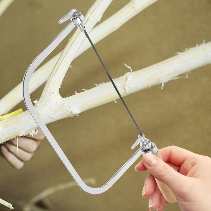 DOITOOL 5-Inch Deep Coping Saw Frame and 5 Replacement Blades