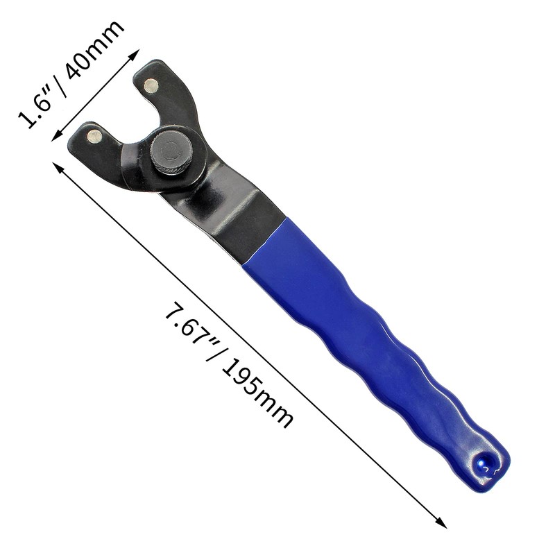 Cionyce Adjustable Pin Spanner Wrench Lock-Nut Angle Grinder Wrench for