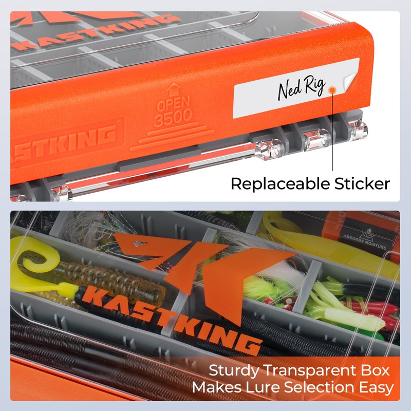 KastKing HyperSeal 3500 Double-Sided Waterproof Fishing Tackle Box – Adjustable