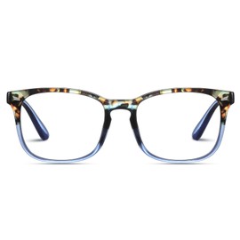 Jectieey Reading Glasses for Women Men - Anti Glare Computer Readers Blue Light Blocking Glasses,Sturdy Eyeglasses(Floarl/Blue,2)