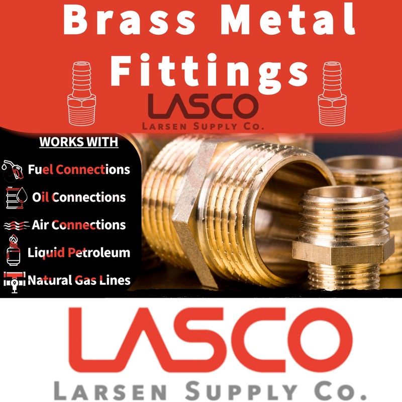 LASCO 17-6751 1/4-Inch Female Flare by 1/4-Inch Compression Brass Adapter