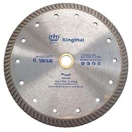 Kingthai 6" High Performance Turbo Rim Diamond Blade for Granite Marble Quartz