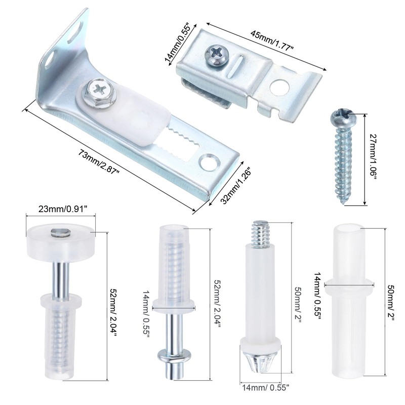 sourcing map Bifold Door Fitting Repair Kit, 2-Pack Bi-fold Sliding