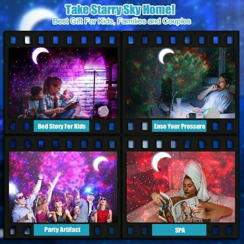 Galaxy Starry Night Light 3In1 LED Projector 3D Ocean Star