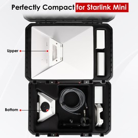 Freechangku For Starlink Mini Case,Starlink Mini Waterproof Travel Bag Kit Hard Case Satellite,Protective Carry Accessories，Portable Outdoor Hard Box Organizer RV Equipment
