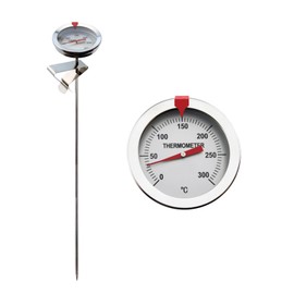 TVETE Frying Thermometer, Cooking Thermometer, Coffee Thermometer, High Precision Thermometer, Food Grade 304 Stainless Steel Material, Tempura Thermometer, Cooking Temperature Measurement, Dial