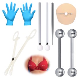WillTen Piercing Set for All Piercings, Disposable 12G 13G 14G 15G Piercing Tool Clamps Taper for Septum Belly Button Lip Tongue Cartilage Ear Tragus Helix Piercing Kit, Stainless Steel