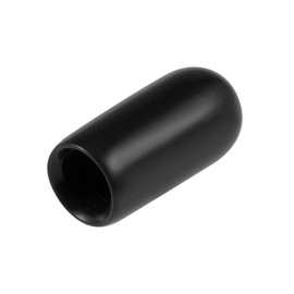 sourcing map 20pcs Rubber End Caps 5mm ID Vinyl Round Tube Bolt Cap Cover Thread Protectors Black