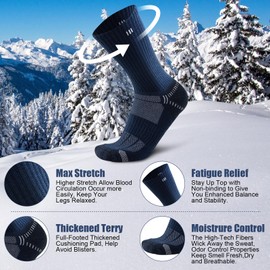 Circorld Mens Socks Wicking Breathable Cushion Crew Socks Men Women Anti-Blister Athletic Socks Multipack for Everyday Wear Running Work Walking Cycling Sports Hiking 5 Pairs 5-8 (Multicolor)