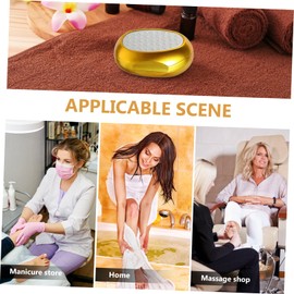 FOMIYES 1pc Nano Glass Foot Care Tool Exfoliating Scrub and Callus Remover for Dead Skin Trimming Portable Pumice Stone for Home Use Gold Comfortable Grip Design