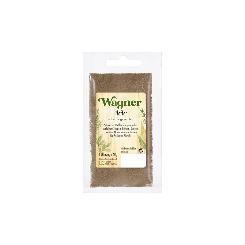 Wagner Gewürze - Pepper Black Ground | 40 g in