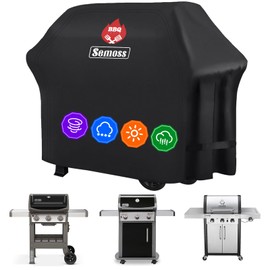 Semoss Barbecue Cover Weatherproof 132 cm - 7106 Grill Cover Waterproof for Weber Spirit 300 Series Heavy Duty Cover for Weber Spirit E310, E315, E330 & Spirit ii E310 (132 L x 66 W x 109 H cm)