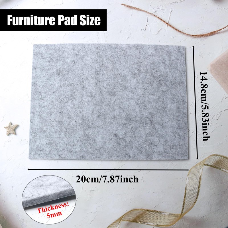Hoappa 8-Pack Furniture Felt Pads 1/5" Thick Self-Stick Heavy Duty