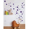 Vinyl Star Wall Stickers 64 Various Sizes (Violet)