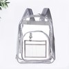 Backpack Schoolbag PVC Waterproof Gray Transparent Large Capacity for School