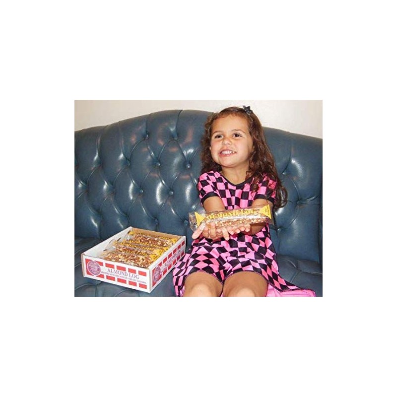 Crown Candy Almond Logs - 12 Individually Wrapped 2.5oz Almond