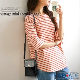 Arcade Women's Mini Shoulder Bag, Vintage Style, Crossbody Hanging, Retro Design, Smartphone Bag, Black
