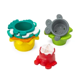 Infantino Stacking Cups With Water Mill, set of 8 pieces ( 7 pyramids + 1 water mill)