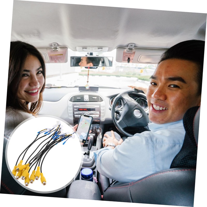 SHOWERORO 10 Pcs Rearview Camera Cable Adapter for Car Navigation