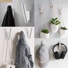 FCOWK Wood Wall Hooks 4 Pack Coat Hooks Wall Mount