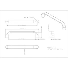 Elements 239-128SN Brenton Collection 128mm Center Scroll Cabinet Pull, Satin Nickel Finish