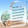 AMZQ Dad Gifts Dear Dad Heart Shaped Plaque Present Dad