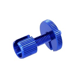 Adjusting Screw Blue Anodised for Bowden Cable, M6 x 22, Slotted - Simson S51, S50, SR50, Schwalbe KR51, SR4