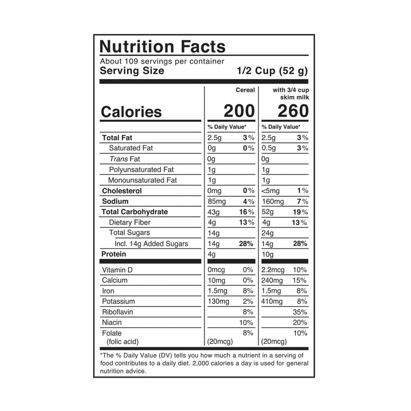Kellogg's Low Fat Granola, Breakfast Cereal, Crunchy Clusters, Bulk, 12.5lb