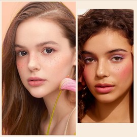 Freckle Stamp Natural Like Freckle Pen Makeup Fake Freckles Cushion Waterproof Long Lasting Quick Dry, Get Sun-kissed Stars Makeup Freckle in One Press, Dark Brown, 15 g