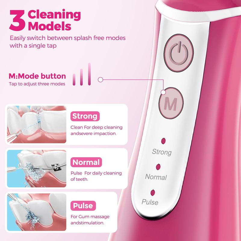 Water Flosser for Teeth Cordless & Oral Irrigator Dental Flosser,