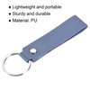 PATIKIL Leather Keychain, PU Circle Keyring Decoration Key Holder Lanyard