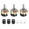sourcing map 3 Pack WH138 Potentiometer 20K Ohm Single-Joint Variable