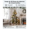 18 Ornamentos navideños, Cristales para arbol de Navidad