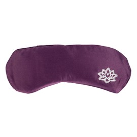 Bodhi Soft Eye Pillow with Lavender Linseed Filling | Eye Mask for Yoga, Relaxation & Meditation | Cover Made of Mako Satin or Silk | Wellness for Home (Mako Satin, Aubergine)
