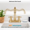 Gotonovo Antique Brass 2 Hole 4 Centerset Bathroom Sink Faucet