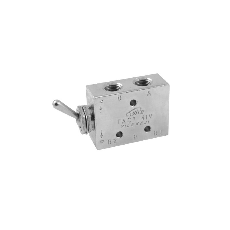 uxcell® Silver Tone Air Pneumatic 2 Position 5 Way Toggle
