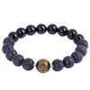 Lightock Lava Stone Feng Shui Black Obsidian Bracelet for Men