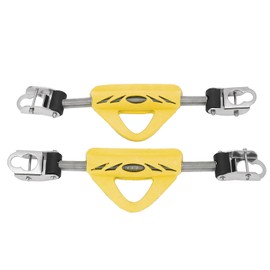 2PCS Diving Fin Spring Strap 316 Stainless Steel Dual Use Scuba Diving Fin Spring Heel Strap Assembly with Buckles for Jet Fin for OMS Yellow