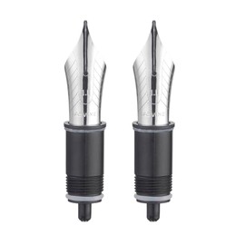 Set of 2 Replacement Nibs for Fountain Pen No.8 Compatible with C2000 and C80 Silver