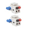 TENINYU Dual Speaker Module Keystone White,Installation Equipment/Wall Jacks/Inserts (2 Pack)